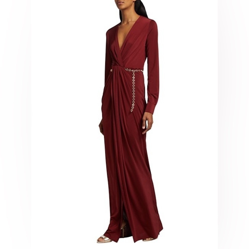 L'AGENCE Thea Twist-Front Column Dress sz 2 595$ - Picture 4 of 13